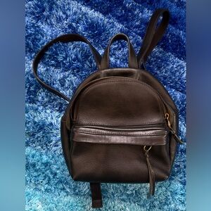 Madewell Black Mini Leather Backpack